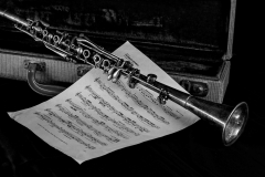 2nd place,	Frances	McDermott,	“Dave's Clarinet ,”	Cape Cod Art Center (MA)