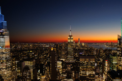 Honor Award, Manhattan at Night by John Hoffman, North Country Camera Club (NH)